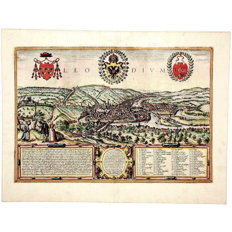 Liege. Leodium... Civitatis Leodiensis Genuina Delineatio.