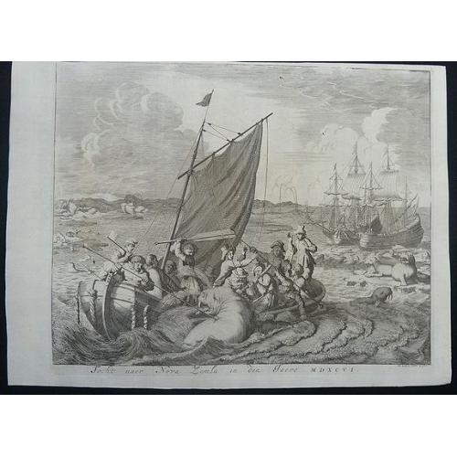 Walrus hunting at Nova Zembla 1596.