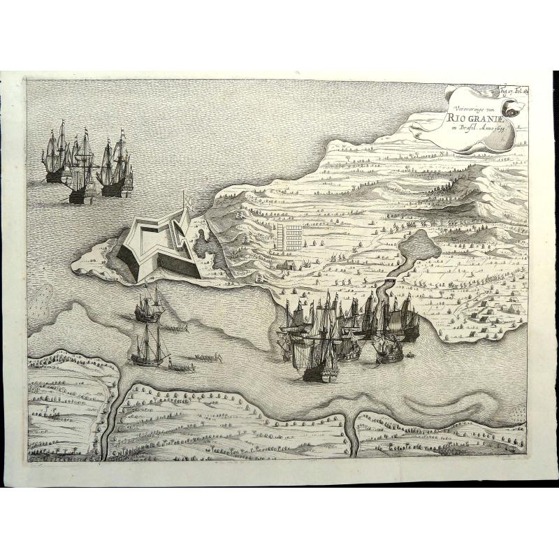Veroveringe van Rio Grande in Brasil. Anno 1633 Northern Brazil.