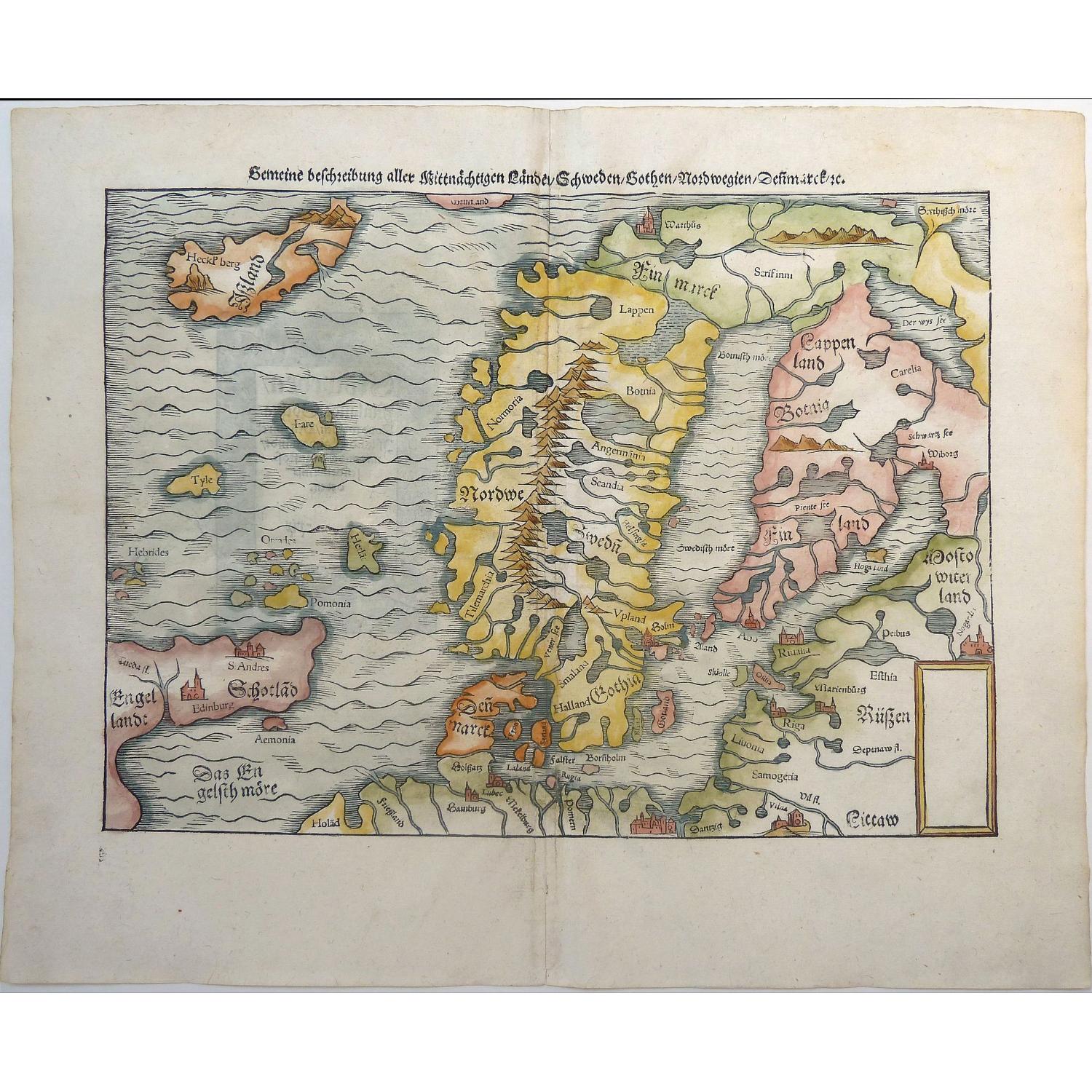Gemeine Beschreibung Aller Mitnachtigen Lander Schweden, Gothen, Nordwegien, Dennmarck &c.