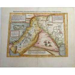 Cyria / Cypern / Palestina / Mesopotamia / Babylonia / Chaldea und zwey Arabia mit Bergen Wassern und Stetten.