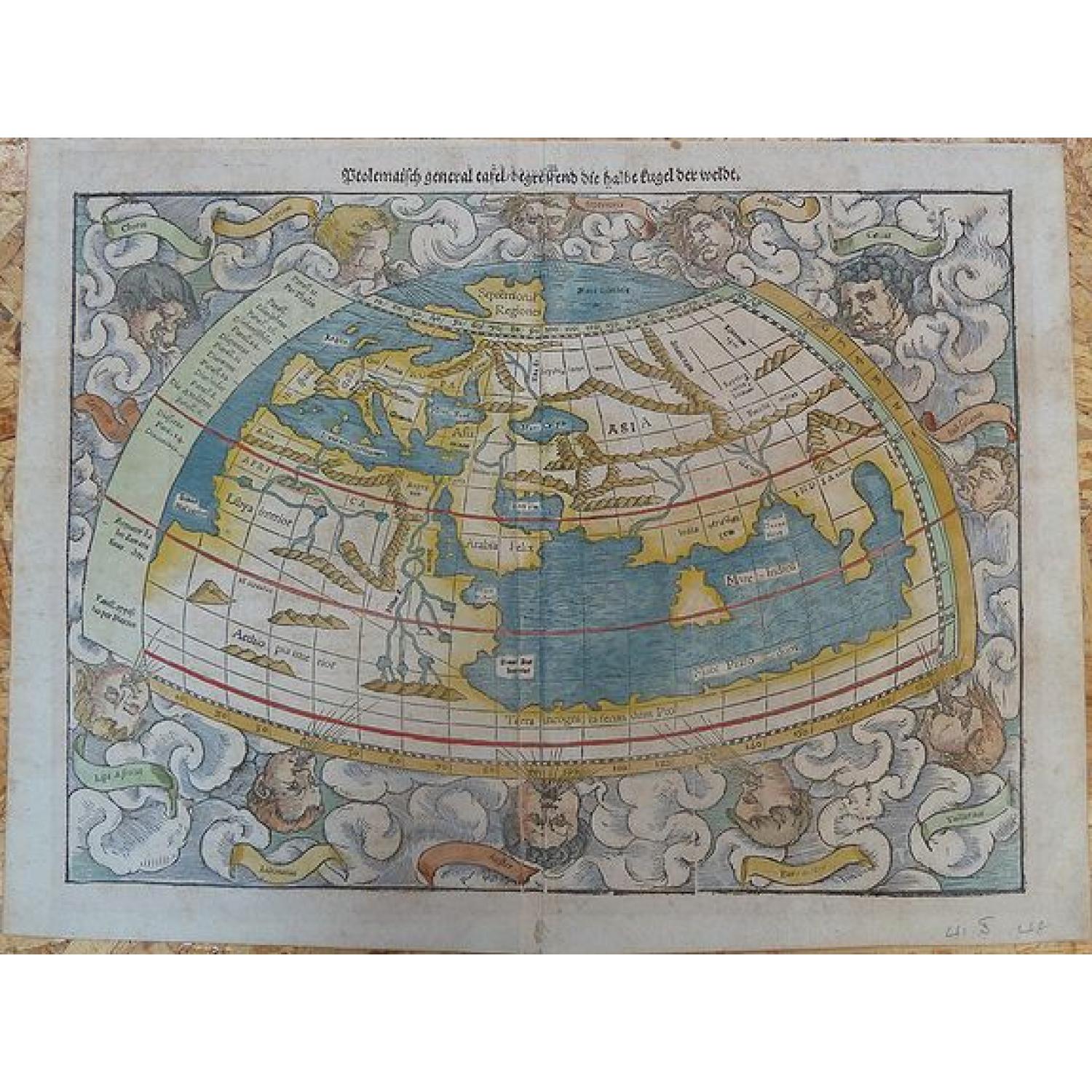 Ptolemaïsch General Tafel Begreiffend die halbe Kugel der Weldt.