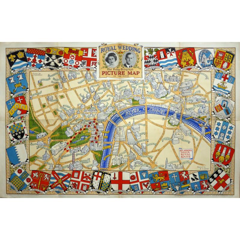 Royal Wedding. The Daily Telegraph Picture Map of the Route. 