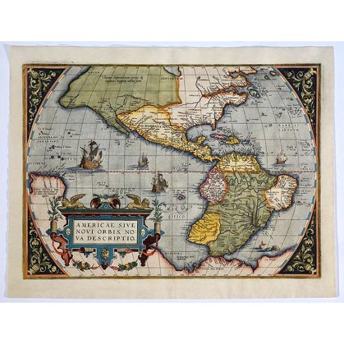 Old map image download for Americae Sive Novi Orbis, Nova Descriptio. &#8232;
