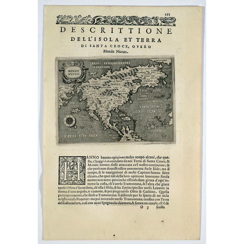 Descrittione dell' isola et terra di Santa Croce, overo Mondo Nuovo.