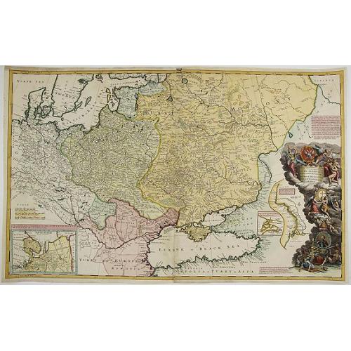 Map of Moscovy, Poland, Little Tartary, and ye Black Sea &c. . .