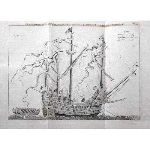 The Ship Harry Grace a Dieu, from an Original Drawing preserved in the Pepysian Library in Magdalen College Cambridge.