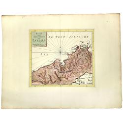 KAART van de LANDENGTE van PANAMA.