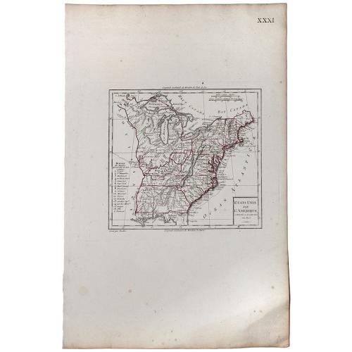 Old map image download for ETATS UNIS DE L' AMERIQUE.