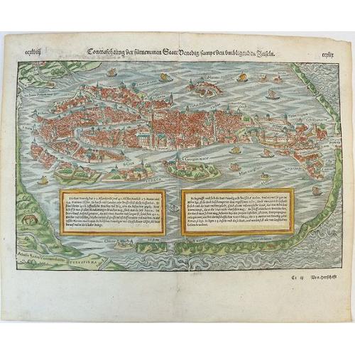 Old map image download for Contrafehtung der fürnemmen Statt Venedig, sampt den umbligenden Inseln.