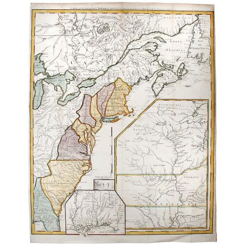 Old map image download for Carte D'Une Partie de L' AMERIQUE SEPTENTRIONALE.