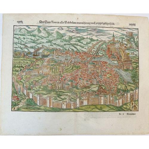 Old map image download for Der Statt Rom in aller Welt bekant contrafehtung nach ietziger gelegenheit.