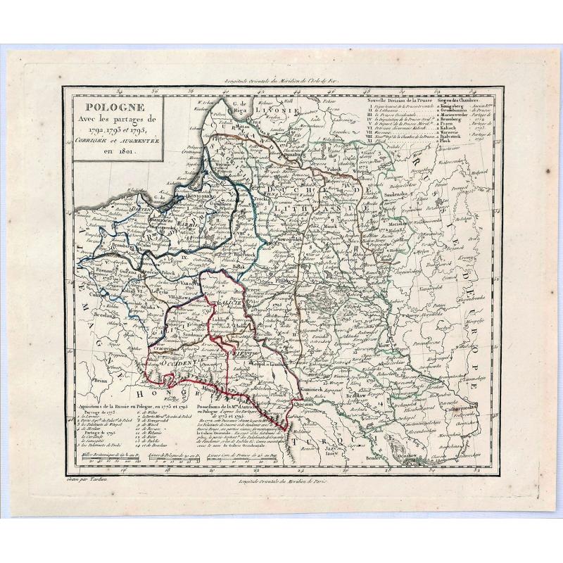 Pologne avec les Partages de 1792, 1793 et 1795 . . .