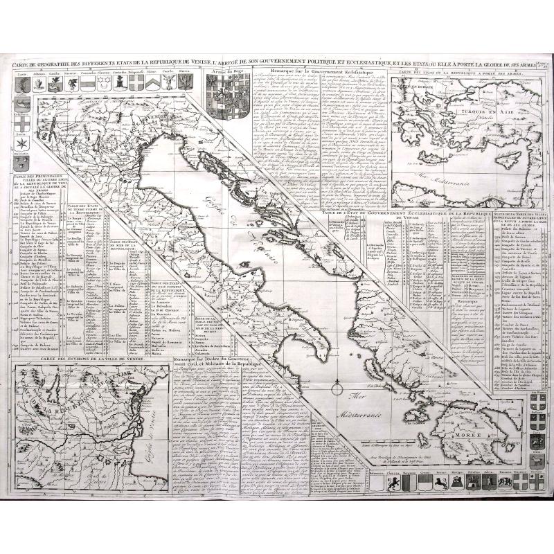 Carte de geographie des differents etats de la Republique de Venise. . .