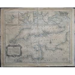 A correct Chart of the English Channel - From the No. Foreland to the Lands End on the Coast of England, and from Calais to Brest on the Coast of France . . .