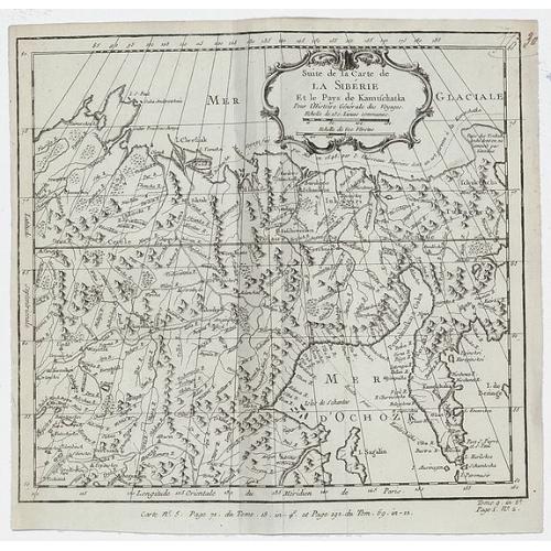 Old map image download for Suite de la Carte de la Siberie Et le Pays de Kamtschatka.