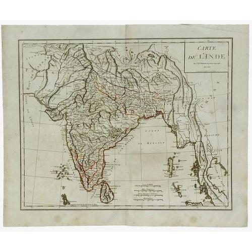 Old map image download for Carte de L'Inde.