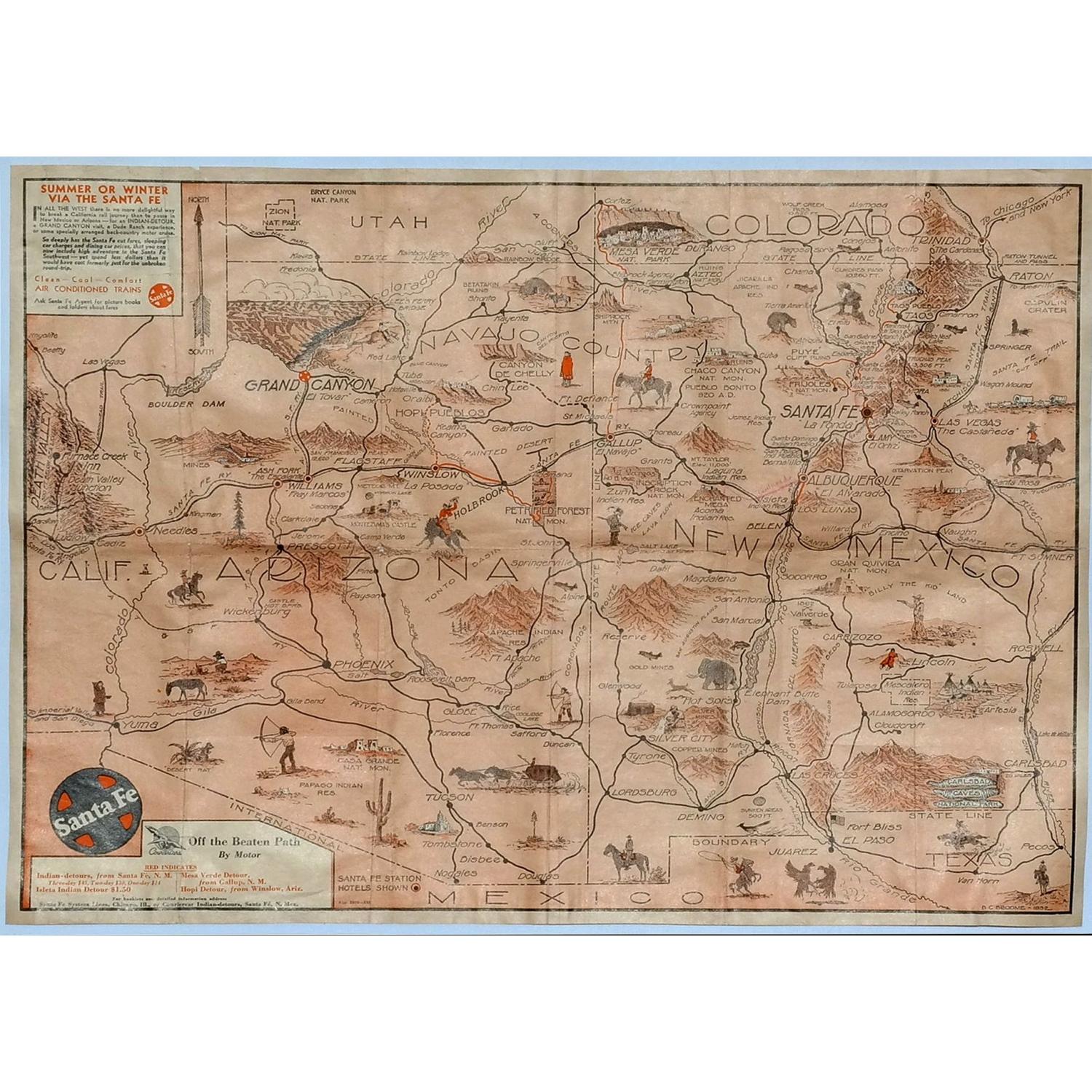 Sante Fe Railway Map - (No Title)