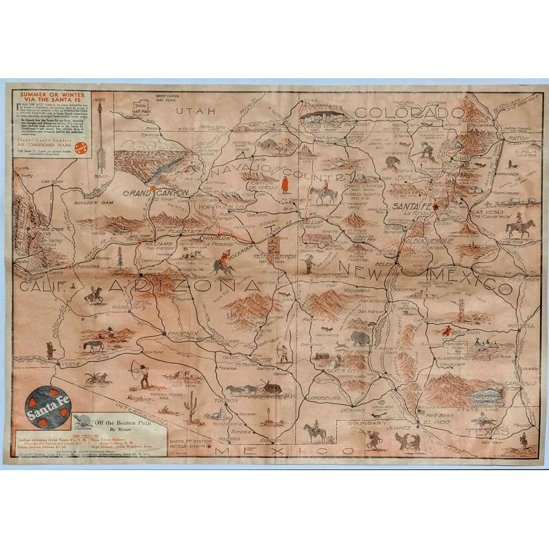 Sante Fe Railway Map - (No Title)