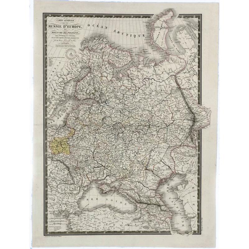 Carte Générale de la Russie d'Europe, du Royaume de Pologne, des environs de Caucase et d'une partie des Pays Adjacents.