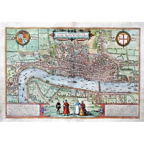Old map image download for Londinum Feracissimi Angliae Regni Metropolis.