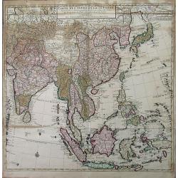 Carte Des Indes et de la Chine Dressee sur plusieurs Relations particulieres Rectifees par quelques Observations Par Guillaume De L'Isle. . . 