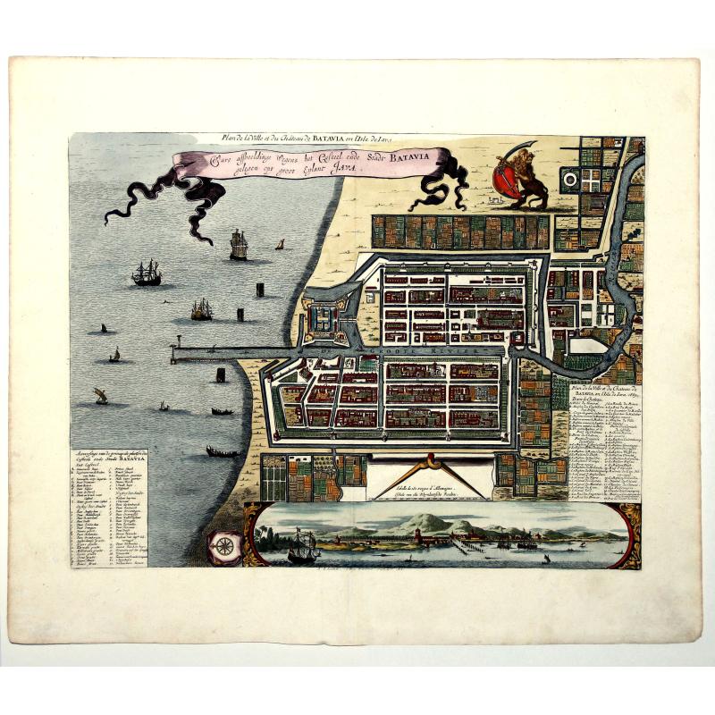 Plan de la Ville et du Chateau de BATAVIA en l'Isle de Iava (JAKARTA).