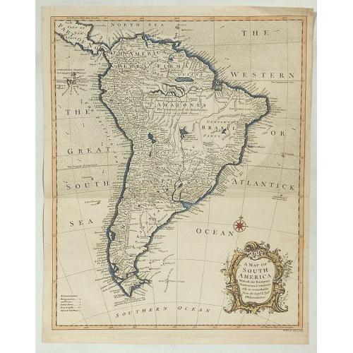 Old map image download for A Map of South America With All the European Settlements. . .