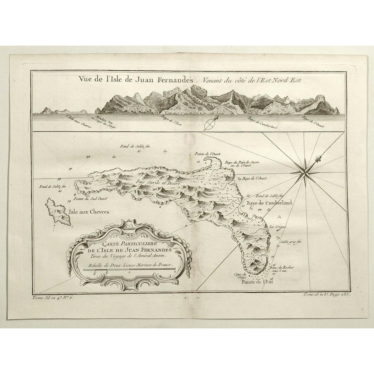 Vue de L'isle de Juan Fernandes. . .
