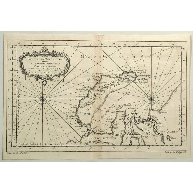 Partie de la Mer Glaciale, Contenant La Nouvelle Zemble et le Pais des Samoiedes.