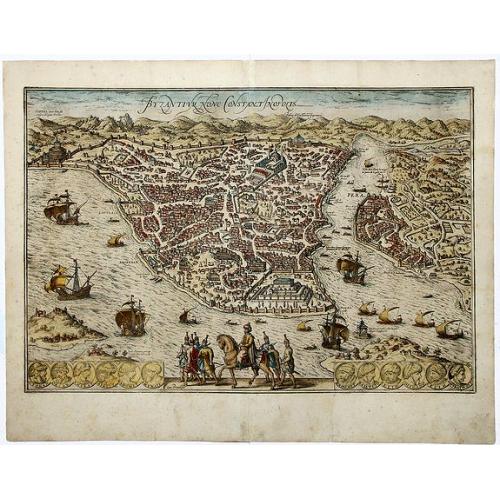 Old map image download for Byzantium nunc Constantinopolis.