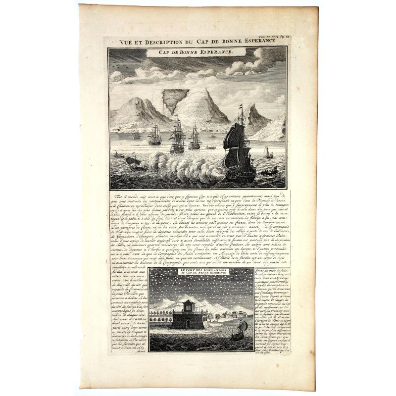 VUE et DESCRIPTION du Cap De BONNE ESPERANCE.