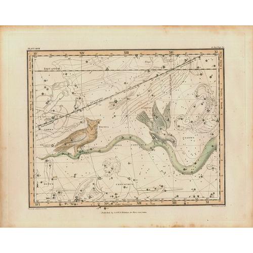 Old map image download for Jamieson Celestial chart plate 27 first edition.