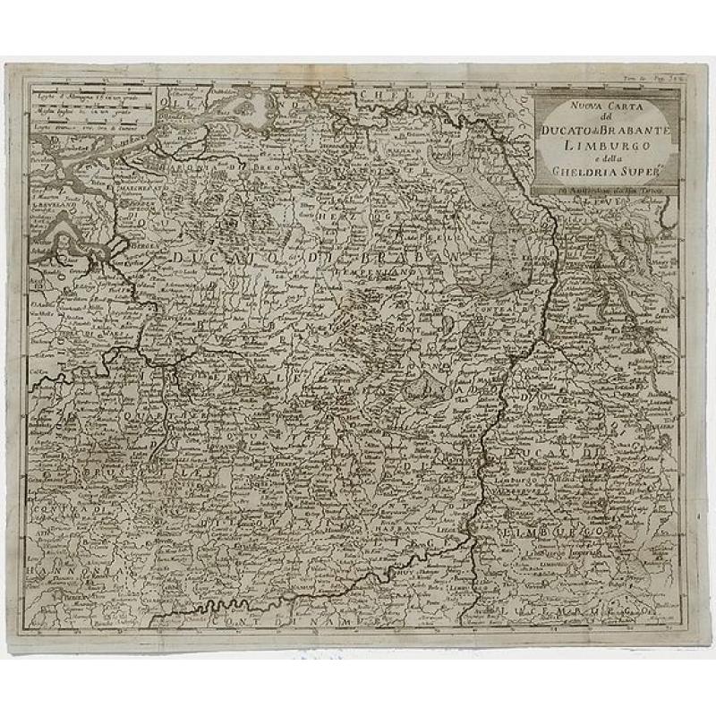Nuova Carta del Ducato di Brabante Limburgo e della Gheldria Superre.