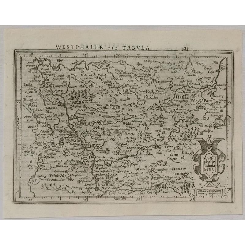 Westphalia Tabula Tertia.
