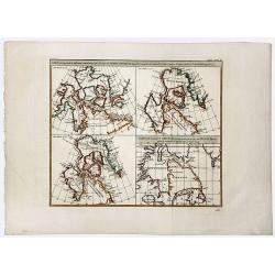 Carte qui represente les differentes connoissances que L'on a eues des Terres Arctiques depuis 1650. . . CARTE DE LA BAYE D' HUDSON.