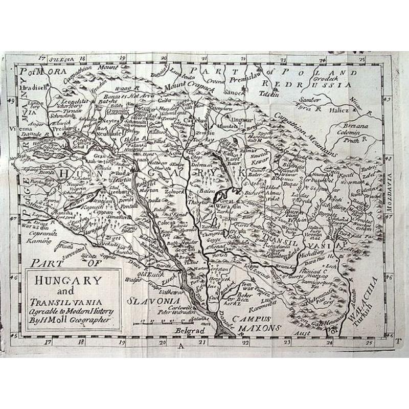 Hungary and Transilvania agreable to Modern History by H. Moll Geographer.