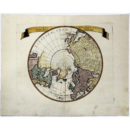 Old map image download for NUOAVA CARTA DEL POLO ARTICO. . . (California as an Island)
