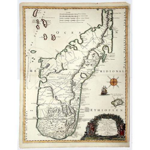 Old map image download for MADAGASCAR, ISLE D' AUPHINE ...  et St LAURENS et Par les Javbotams du pays MADECASE.