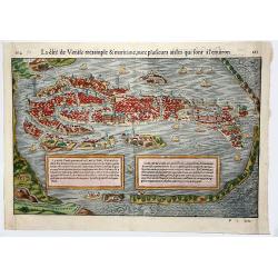 Le cite de Venise tresamble & maritime, avec plusieurs aisles qui sont a l'environ.