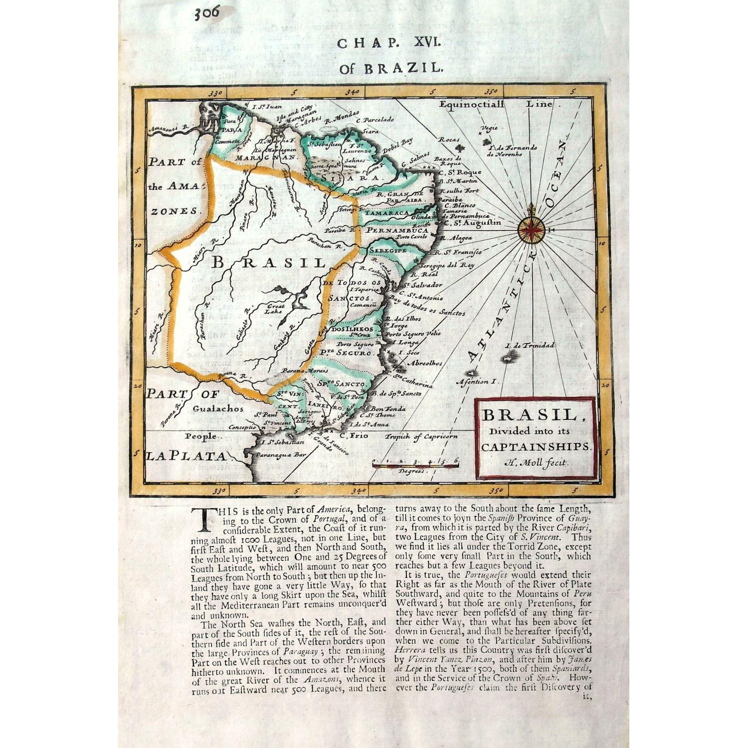 Brasil, divided into its Captainships.