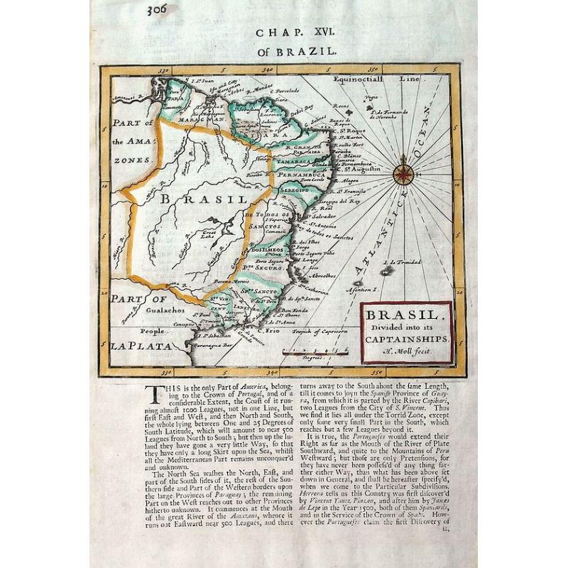 Brasil, divided into its Captainships.
