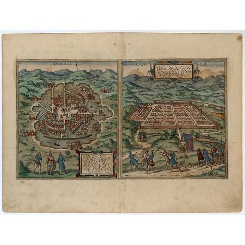 Mexico, Regia et Celebris Hispaniae Novae Civitas ... [on sheet with] Cusco, Regni Peru in Novo Orbe Caput. 