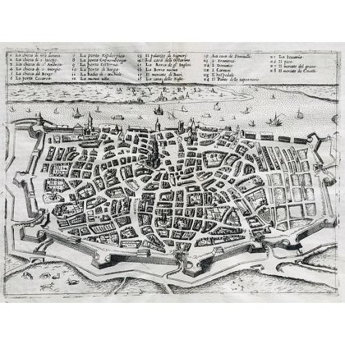 Old map image download for Anversa (Antwerp).