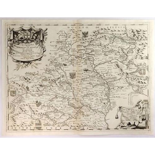 Old map image download for Marcomania Hoggidi Marchesato de Moravia Detto Volgarmente Marnhem. . .