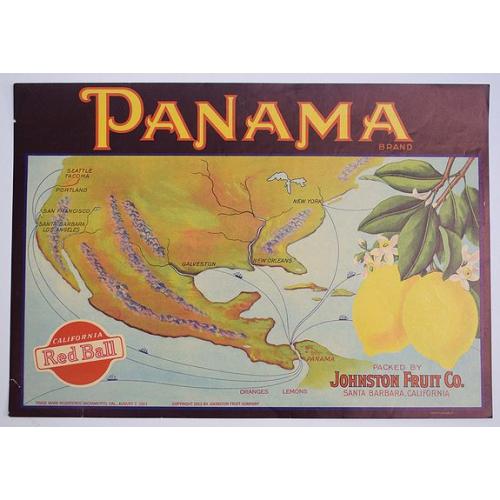 Old map image download for Panama.