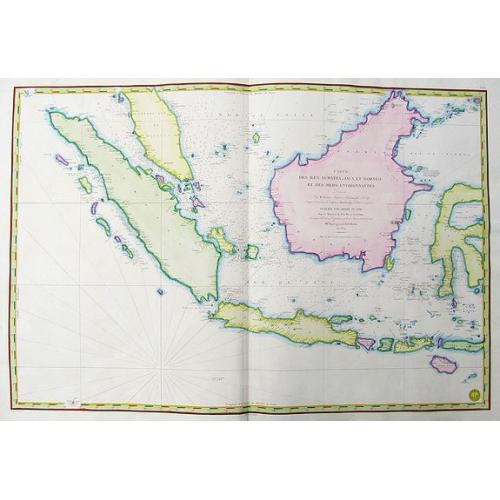 Carte Des Iles Sumatra, Java et Bornéo et des Mers Environnantes.