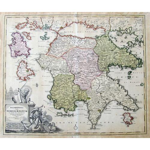 Old map image download for Peloponesus hodie Moreae Regnum...