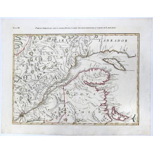 Old map image download for PARTE ORIENTALE DEL CANADA, NUOVA SCOZIA SETTENTRIONALE, E PARTE DI LABRADOR. (Fogl. III.)
