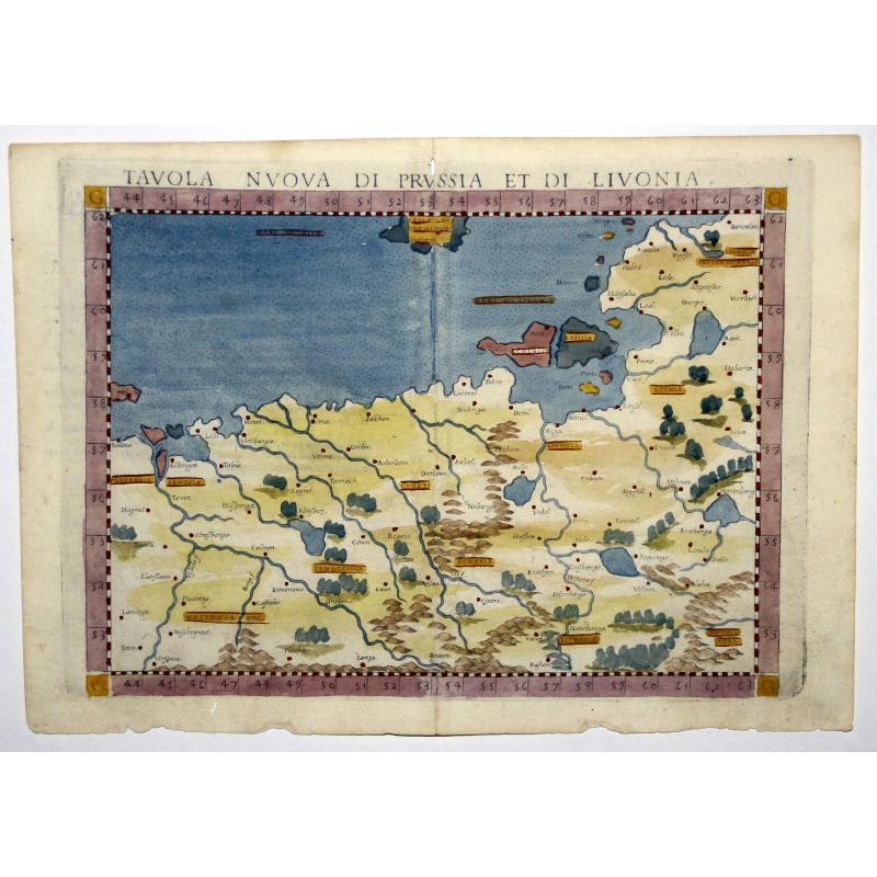 TAVOLA NUOVA DI PRUSSIA ET DI LIVONIA.